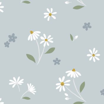 Floral Song – CC34-2 Dancing Daisies Duck Egg Blue