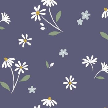 Floral Song – CC34-3 Dancing Daisies Navy Blue